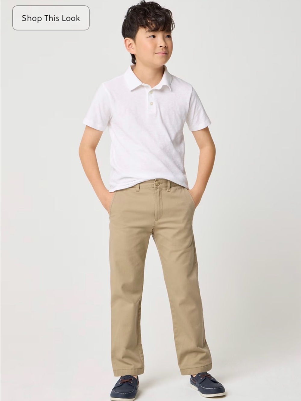 J. Crew Crewcuts Boys' slim pant in flex chino • size 12 • Khaki • L1633